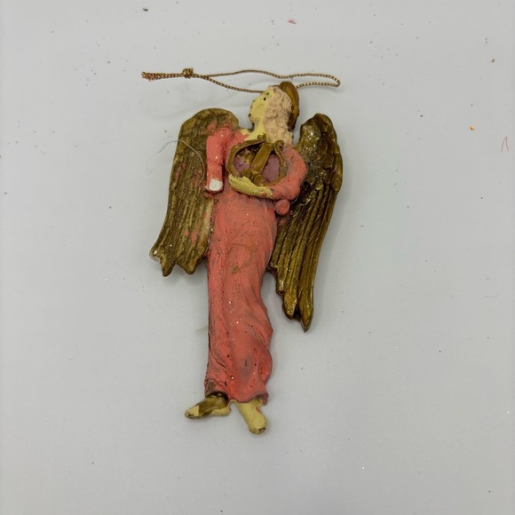 Vintage Angel Ornament with Pink and Gold Accents - Picture 1 of 3